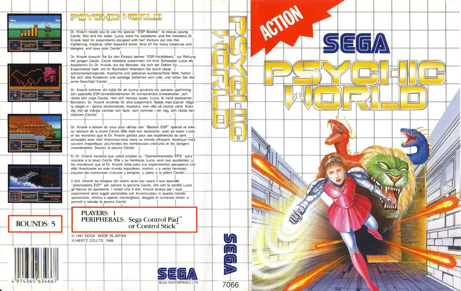 psychic world sega master system