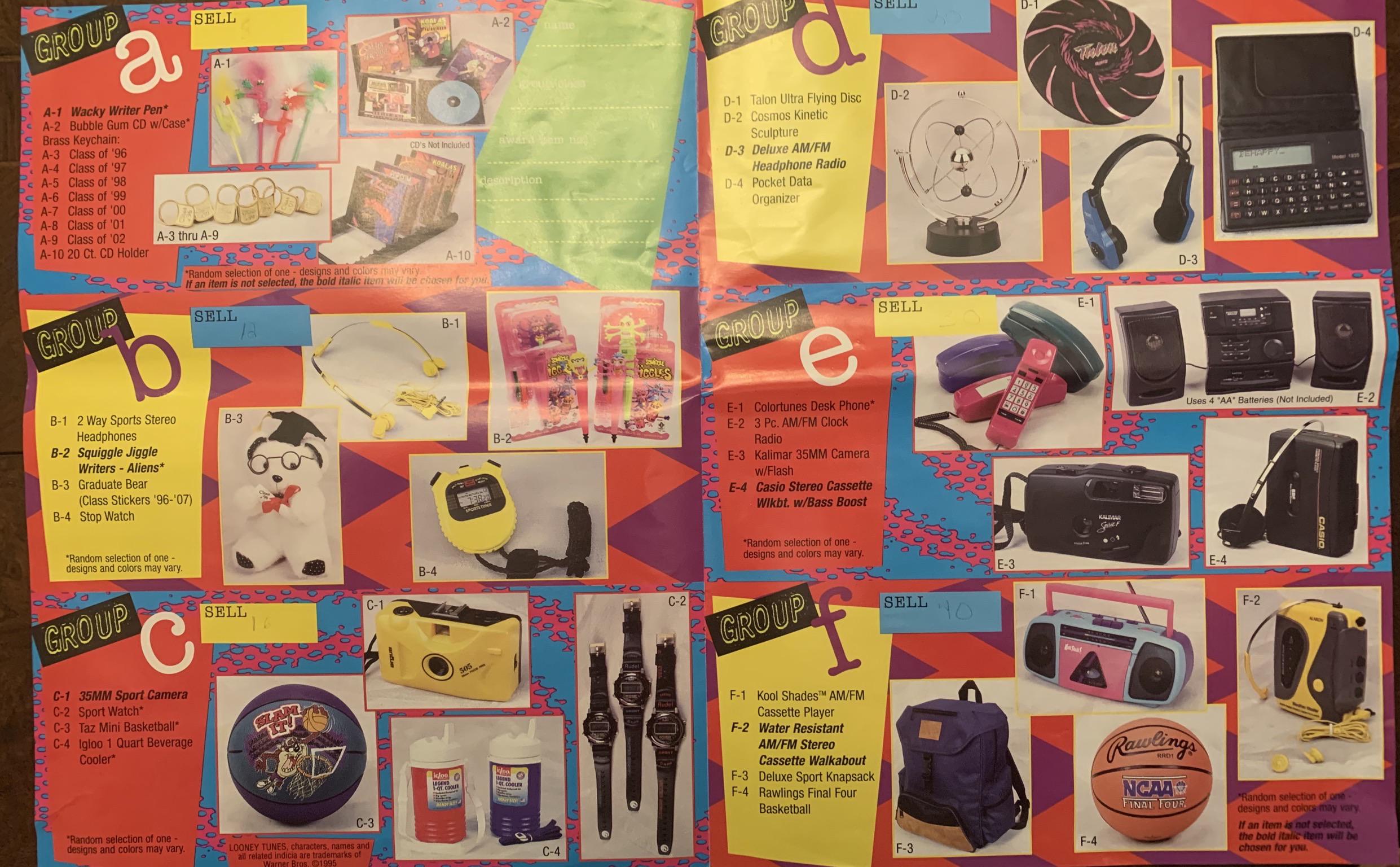 The prize catalogs for school fundraisers : r/nostalgia
