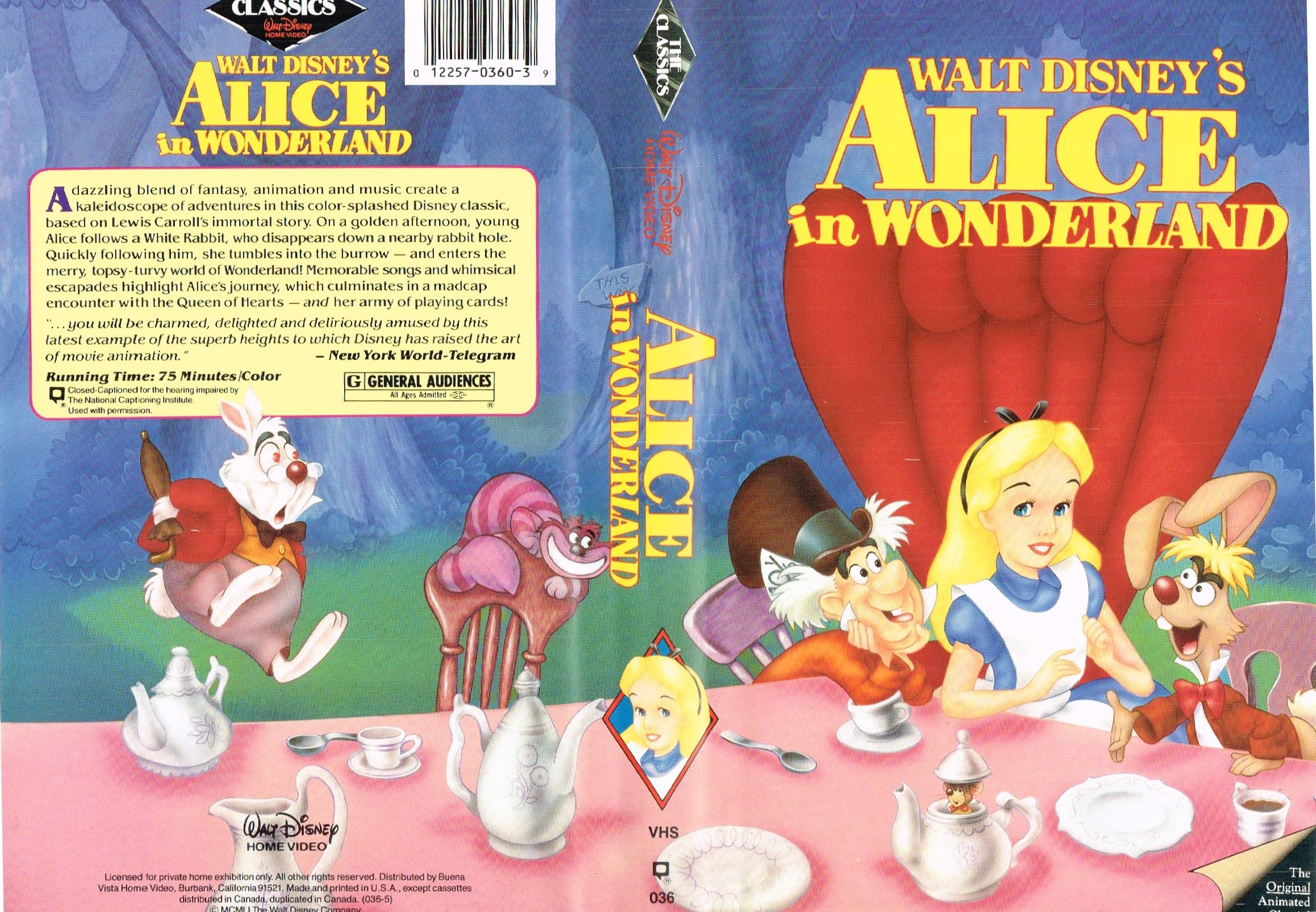 Alice in Wonderland VHS. 