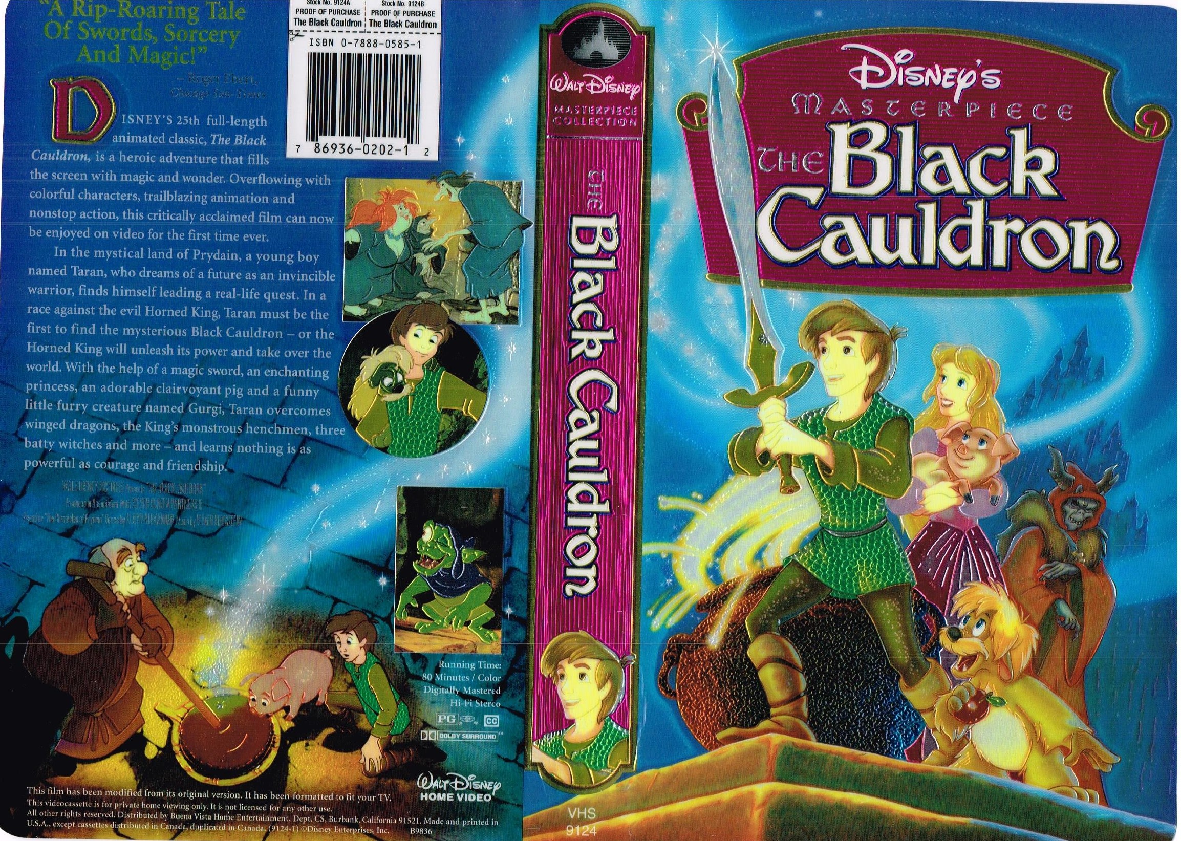 NEW Black Cauldron VHS Sealed Vintage Walt Disney VHS Taps ...